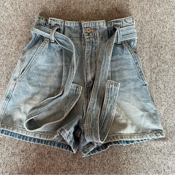🌟3/$20🌟 KANCAN Denim Shorts Ultra High Waist Paperbag Stlye Size S - Picture 3 of 7